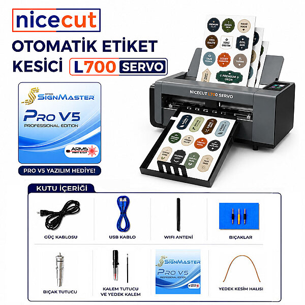 NICECUT L700 Servo Otomatik Etiket Sticker Kesim Makinesi - 2
