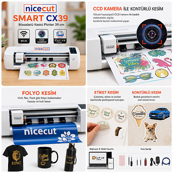 NICECUT Smart CX39 Folyo Etiket Kesici Plotter 39 cm - 3