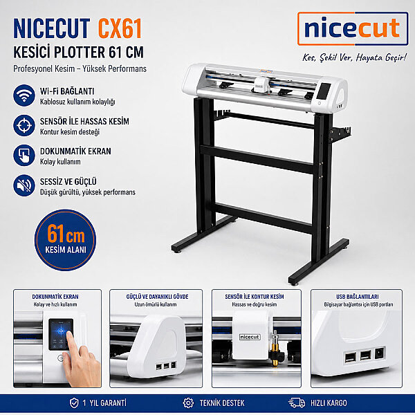 NICECUT Smart CX61 Kesici Plotter 61 cm (Ayaklı) - 4