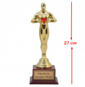 - Sublimasyon Kırmızı Kalpli Oscar 27 cm - Ahşap Ayaklı  - Sublimasyon Kırmızı Kalpli Oscar 27 cm - Ahşap Ayaklı