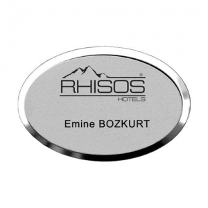 - Oval Metal Yaka İsimliği (gümüş) (1)  - Oval Metal Yaka İsimliği (gümüş) (1)