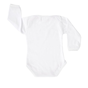 - Pamuk Polyester Uzun Kollu Beyaz Bebek Zıbını (Unisex) (1)  - Pamuk Polyester Uzun Kollu Beyaz Bebek Zıbını (Unisex) (1)