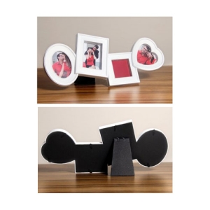  - Plastik 4 lü Masaüstü Kolaj Fotoğraf Çerçevesi - Beyaz (1)