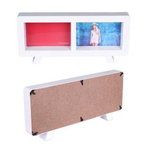  - Plastik Ayaklı İkili 10x15 cm Fotoğraf Çerçevesi - Beyaz (1)