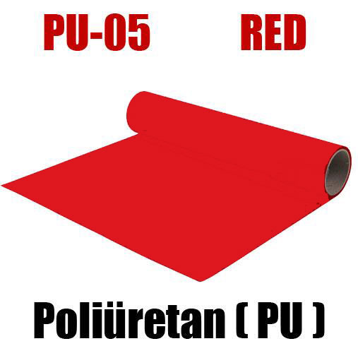 Kırmızı PU Tekstil Transfer Folyosu - 51 cm x 1 metre - 2