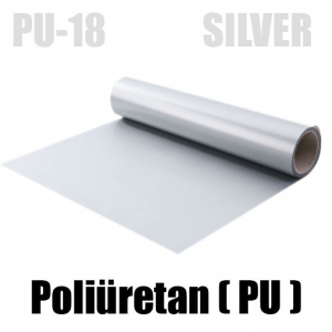 Gümüş PU Tekstil Transfer Folyosu - 51 cm x 1 metre (1)