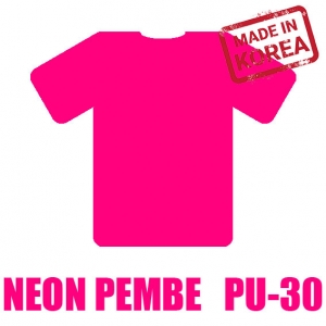 Neon Pembe PU Tekstil Transfer Folyosu - 51 cm x 1 metre