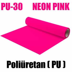 Neon Pembe PU Tekstil Transfer Folyosu - 51 cm x 1 metre (1)