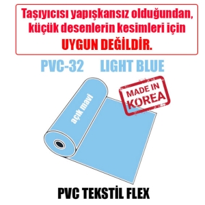 PVC Açık Mavi Tekstil Transfer Folyosu - 51 cm x 1 metre (1)