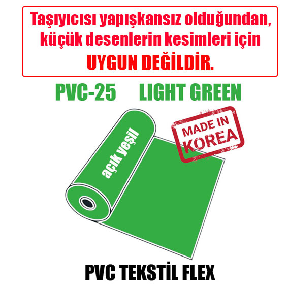 PVC Açık Yeşil Tekstil Transfer Folyosu - 51 cm x 1 metre - 2