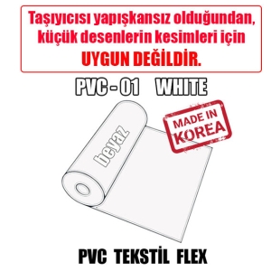 PVC Beyaz Tekstil Transfer Folyosu - 51 cm x 1 metre (1)