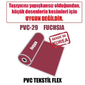 PVC Fuşya Tekstil Transfer Folyosu - 51 cm x 1 metre (1)