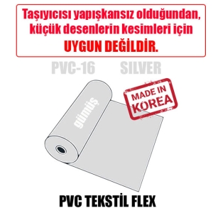 PVC Mat Gümüş Tekstil Transfer Folyosu - 51 cm x 1 metre (1)