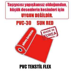 PVC Güneş (Sun Red) Tekstil Transfer Folyosu - 51 cm x 1 metre (1)