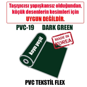 PVC Koyu Yeşil Tekstil Transfer Folyosu - 51 cm x 1 metre (1)