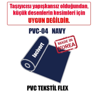 PVC Lacivert (Navy) Tekstil Transfer Folyosu - 51 cm x 1 metre (1)