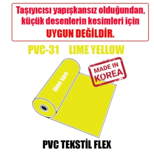 PVC Lime Sarı Tekstil Transfer Folyosu - 51 cm x 1 metre (1)