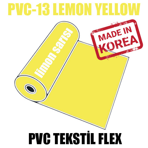 PVC Limon Sarı Tekstil Transfer Folyosu - 51 cm x 1 metre - 2