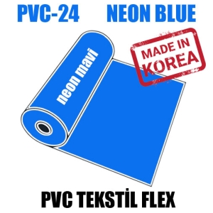 PVC Neon Mavi Tekstil Transfer Folyosu - 51 cm x 1 metre (1)