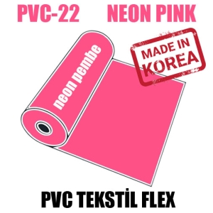 PVC Neon Pembe Tekstil Transfer Folyosu - 51 cm x 1 metre (1)