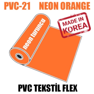 PVC Neon Turuncu Tekstil Transfer Folyosu - 51 cm x 1 metre (1)