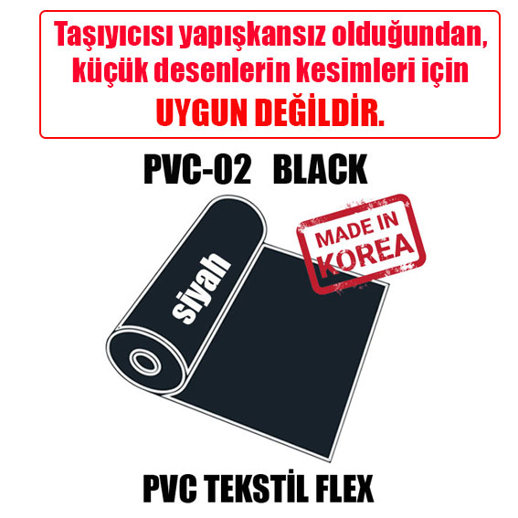PVC Siyah Tekstil Transfer Folyosu - 51 cm x 1 metre - 2