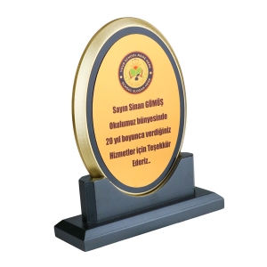  - Royal Sublimasyon Ahşap Plaket - Altın Metalli