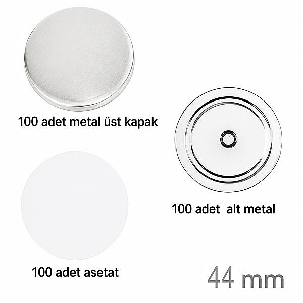 Rozet Magnet 44 mm (100 adet) - 1