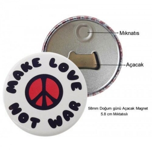 Rozet Magnet Açacak 58 mm (100 adet ) - 3