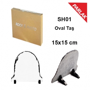 - Sublimasyon Oval Taş 15X15 cm (1)  - Sublimasyon Oval Taş 15X15 cm (1)
