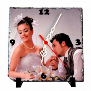 Sublimasyon Kare Taş Saat 20x20 cm - 5