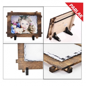 Sublimasyon  Ahşap Çerçeveli Taş 12x17 cm - 4