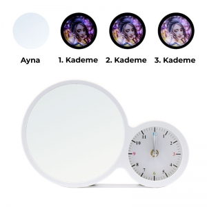 - Kademeli Işıklı Sihirli Led Ayna Çerçeve-Saatli  - Kademeli Işıklı Sihirli Led Ayna Çerçeve-Saatli