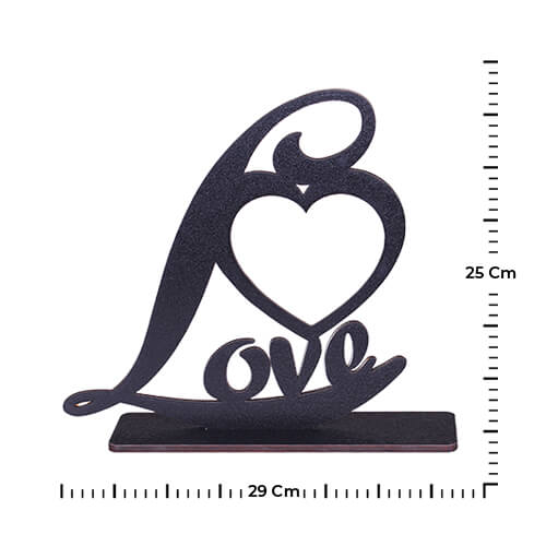  - Siyah Ahşap Love Çerçeve 29x25 cm (1)