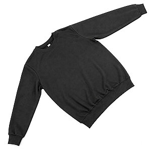 Siyah Pamuk Polyester Unisex Sweatshirt - Yetişkin (1)