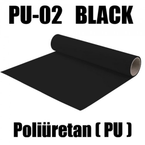 Siyah PU Tekstil Transfer Folyosu - 51 cm x 1 Metre (1)