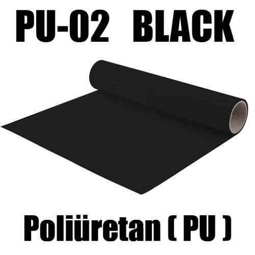 Siyah PU Flex Folyo 51 cm x 1 Metre - 2