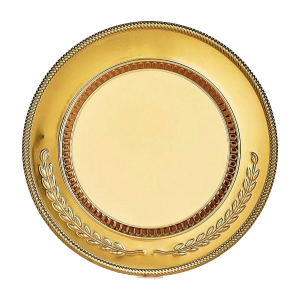 Sublimasyon 20 cm Altın Metal Tabak - Başak - 5