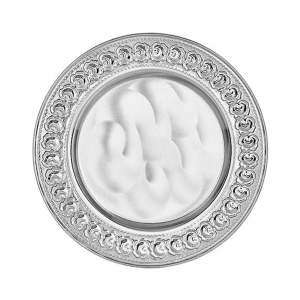 - Sublimasyon 20 cm Gümüş Metal Tabak - Güllü  - Sublimasyon 20 cm Gümüş Metal Tabak - Güllü