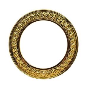 Sublimasyon 20 cm Altın Metal Tabak - Güllü - 5