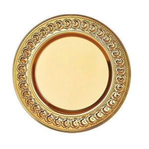 - Sublimasyon 20 cm Altın Metal Tabak - Güllü  - Sublimasyon 20 cm Altın Metal Tabak - Güllü