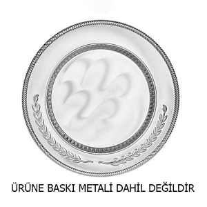 Sublimasyon 20 cm Gümüş Metal Tabak - Başak - 3