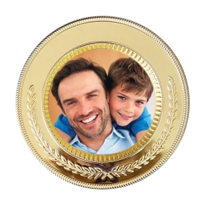 Sublimasyon 25 cm Altın Metal Tabak - Başak - 4