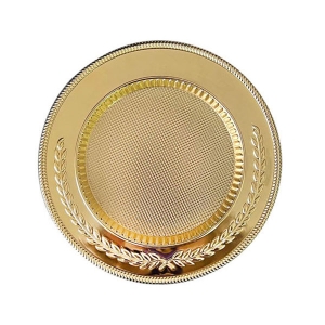 - Sublimasyon 25 cm Altın Metal Tabak - Başak  - Sublimasyon 25 cm Altın Metal Tabak - Başak