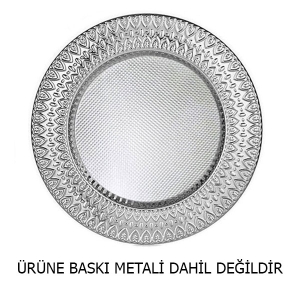 Sublimasyon 25 cm Gümüş Metal Tabak - Ardiva - 3