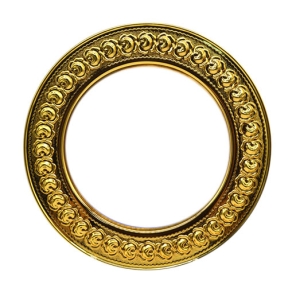 Sublimasyon 25 cm Altın Metal Tabak - Güllü - 5