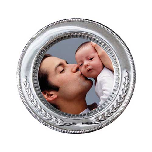 Sublimasyon 25 cm Gümüş Metal Tabak - Başak - 4