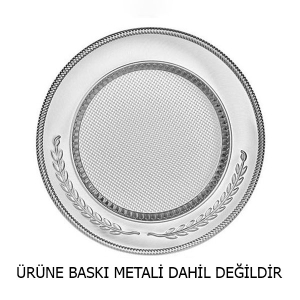 Sublimasyon 25 cm Gümüş Metal Tabak - Başak - 3