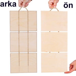 - Sublimasyon 3'lü Ahşap Çerçeve 15x20 cm (1)  - Sublimasyon 3'lü Ahşap Çerçeve 15x20 cm (1)