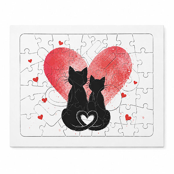Sublimasyon A4 I love You Puzzle 51 Parça - 4